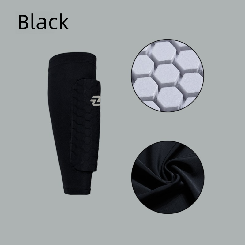 Outdoor Sports Honeycomb Calf Guard Football Professional Long Tube Compression Anti-Collision Anti-Slip Nylon Leggings_desvips.com