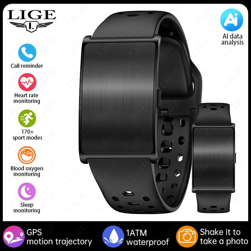 LIGE New GPS Sports Smart Bracelet Men AI Healthy Blood Pressure Fitness Tracker Pedometer Call Reminder Smartwatch Band_desvips.com