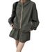 2024 Summer New European Style Two-Piece Set Lightweight Loose Sun Protection Jacket And Shorts Sports Casual Outfit For_desvips.com