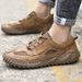 Unbeatable Quality Italy Removes Cabinet, Picks Up Leaks, Genuine Leather Thick Soled Sports Men's Tennis Shoes, Running Shoes_desvips.com