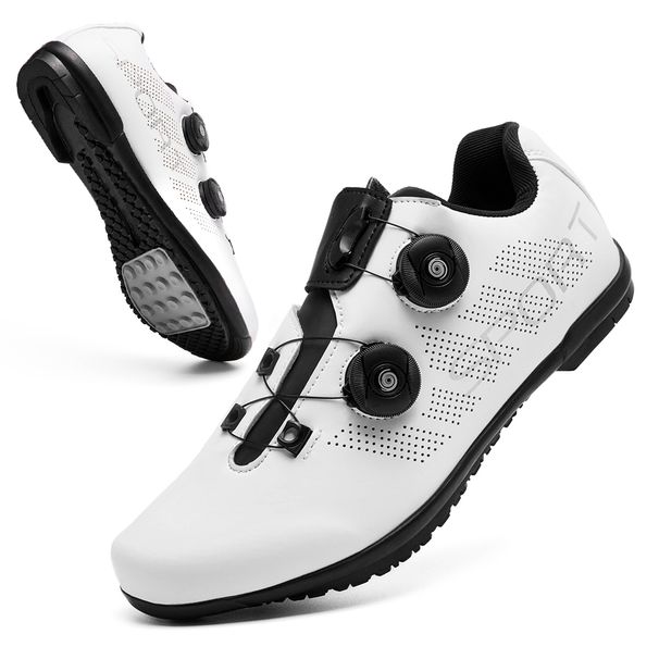 Lock-Free Cycling Shoes Flat Pedal Shoes Men Bike Cleat Sneaker MTB Bicycle Biking Women Breathable Indoor Boots_desvips.com