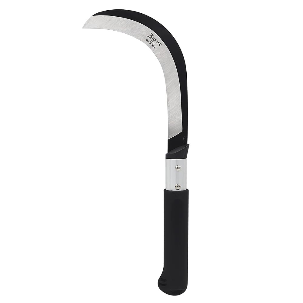 Zenport K310 Brush Clearing Hand Sickle With 9 Inch Steel Blade For Garden And Machete Use_desvips.com