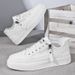 Men's Street Fashion Skateboard Versatile Sport Casual Sneakers Youth College Style White Shoes_desvips.com