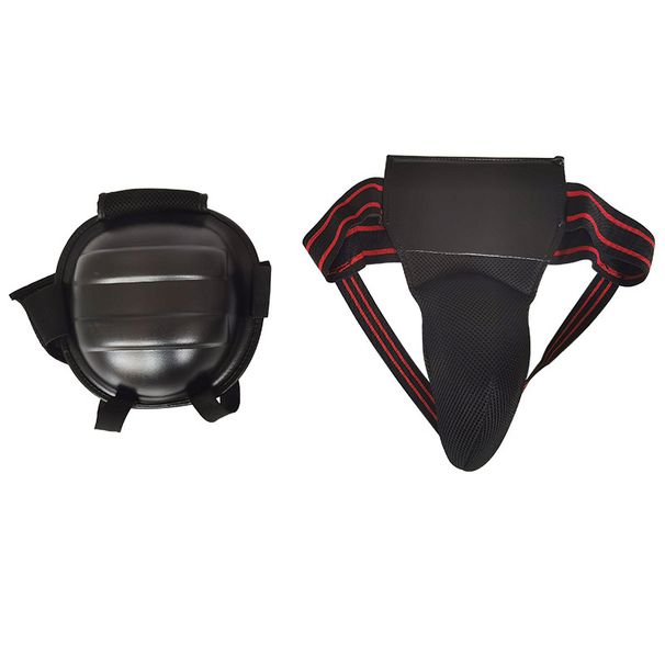 Head Guard And Groin Protector Set Boxing Sanda Training Equipment Combat Grappling Fighting Gear_desvips.com