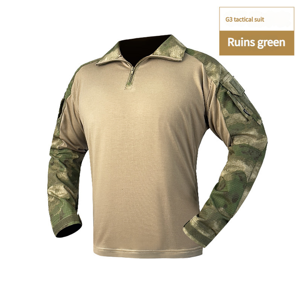 Outdoor Training Tactical G3 Combat Long Sleeve Frog Camouflage Suit Set Men Wear-resistant_desvips.com