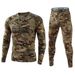 ESDY Outdoor Sports Thermal Underwear Cycling Fleece Camouflage Set Stretch Fitness Clothing For Men Wholesale In Stock_desvips.com