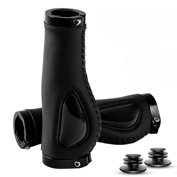 Bicycle Liquid Silicone Shock Absorption Comfortable Mountain Bike Auxiliary Locking Grip Handlebar Grips_desvips.com