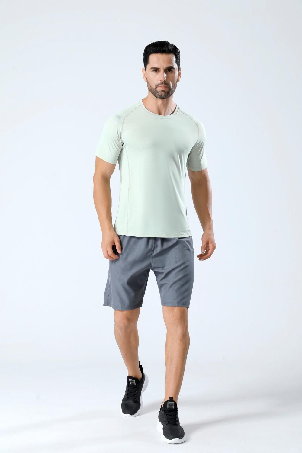 Men's Clothing Quick-Drying Short-Sleeved Ice Silk Breathable Sports Running Fitness Clothes Ice Sense T-Shirt Training Track And Field Suit_desvips.com