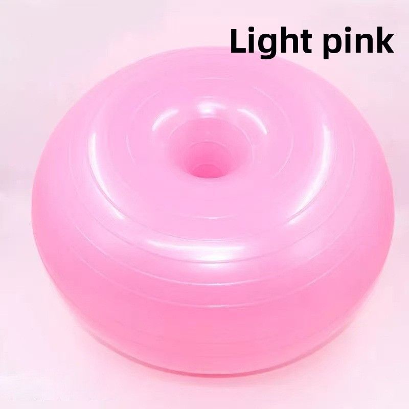 Cross-Border New Donut Home Yoga Thickened Explosion-Proof Women's Fitness PVC Pilates Ball_desvips.com