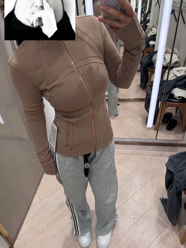 Women's Define Jacket With High Collar - Slim Fit Long Sleeve Zip-Up Workout Top For Yoga, Running & Gym - Ultra-Stretchy Nylon Spandex Fabric_desvips.com