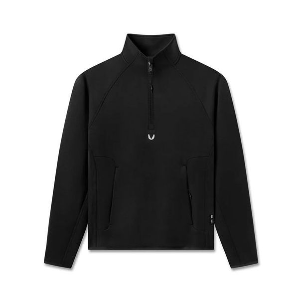 Autumn And Winter Men's Sweatshirt, American Style, Heavy-duty Half-zip Sports Sweatshirt Young Men, Large Size Casual_desvips.com