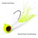 Lead Head Big Eye Jig Feather Fly Fishing Lure Hooks 5 Pieces/Pack_desvips.com