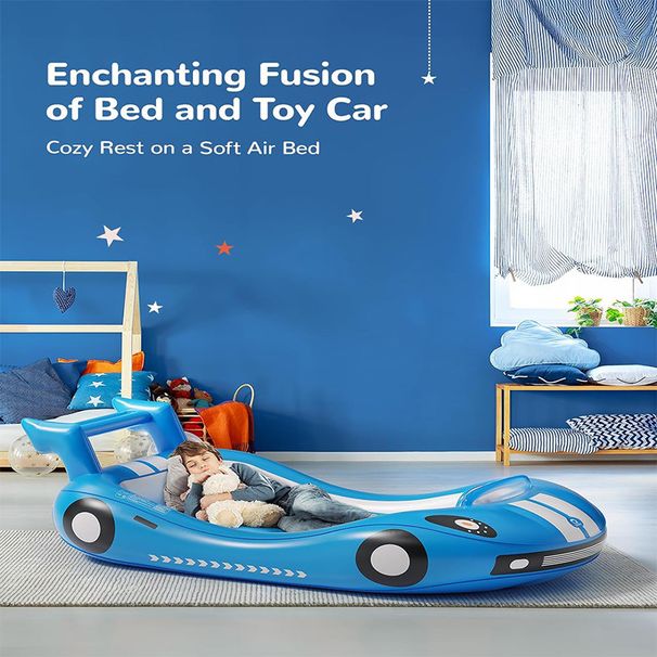 Inflatable Children's Car Bed, Car Bed, Inflatable Convenient Family Indoor Nap Bed_desvips.com