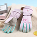 Winter Children's Skiing Gloves With Velvet, Windproof, Snow Playing, Thick Insulation, Outdoor Student Cartoon Touch_desvips.com