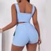 Women's Clothing suspender vest + shorts set_desvips.com