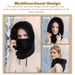 Winter Fur Cap Mask Set Balaclava Ski Windproof Hat Plush Knitted Hat Hooded Neck Cold-proof Warmer Outdoor Hike Cyclin_desvips.com