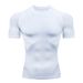Men's Quick-Dry Fitness T-Shirt - Breathable Workout Tee For Running & Gym Training - Moisture-Wicking Polyester Blend With Colorful Dot Pattern_desvips.com
