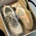 Women's Grey Pink Chunky Breathable Mesh Platform New Lightweight Versatile Thick-Soled Dad Shoes Fashion Sneakers_desvips.com
