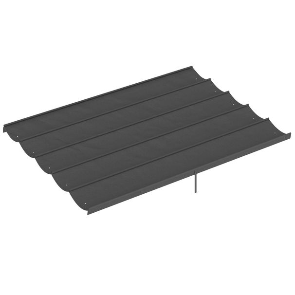 Toile De Toit Pour Pergola Tonnelle Rétractable De 4 X 3 M - Toile Uniquement 350 X 260 Cm Gris Foncé_desvips.com