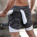 Cross-border Foreign Trade Men's Fitness Running Sports Shorts, Loose Multi-pocket Fashion Double-layer Plus-size Casual_desvips.com