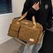 Corduroy Tote Large Capacity Carry On Travel Bag With Shoe Compartment Sports Fitness For Women Duffle Bags_desvips.com