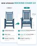 SERWALL Outdoor Rocking Chair Set Of 2, HDPE Rocker For Adults, Blue_desvips.com