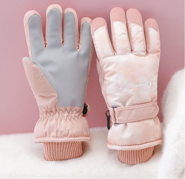 Full Palm Touch Screen Skiing Gloves For Women In Thick Plush Men's Warm Cotton, Winter Cycling Electric Bike With Cold_desvips.com