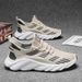 Trendy New Men's Breathable Mesh Sneakers Fashion Versatile Casual Fly Knit Comfortable Running Shoes_desvips.com