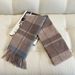 Vintage Limited Edition Christmas Year Textured 100% Wool Plaid Tassel Scarf Neck Warmer Versatile Autumn Winter New_desvips.com