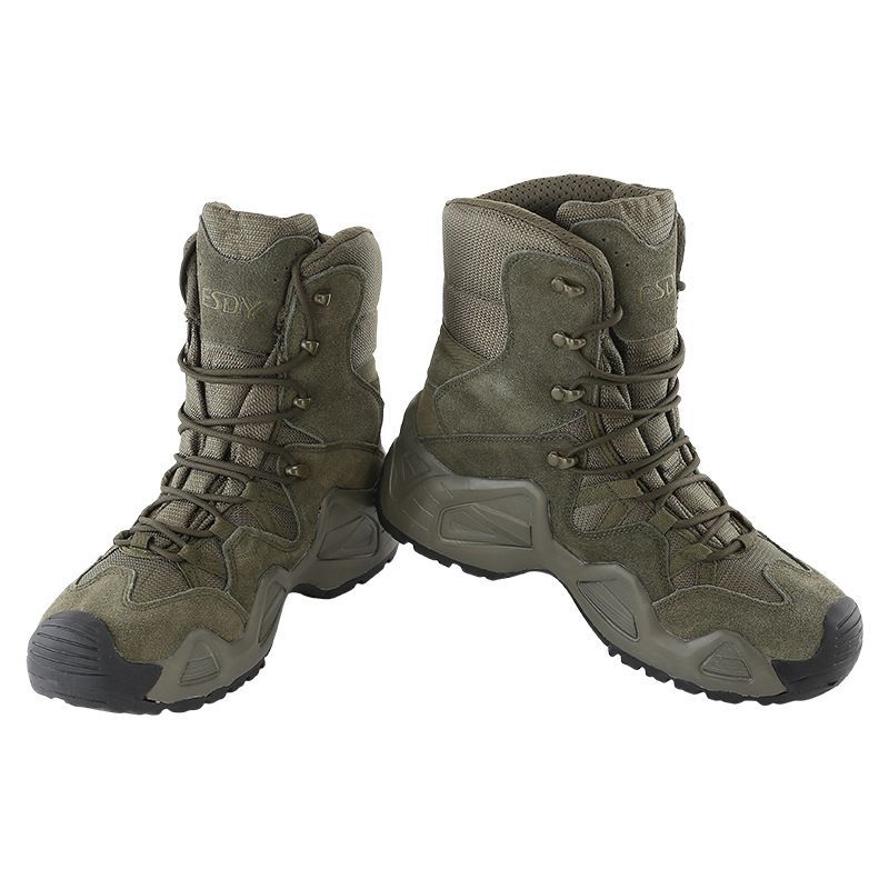 ESDY Men's Tactical Outdoor Breathable High-top Hiking Shoes_desvips.com