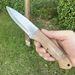 Nordic-style Handmade Knife With 440C Blade, Hand-picked Walnut Wood Handle, Top-layer Cowhide Sheath, Cross-border_desvips.com