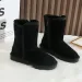CE Designer Free Shipping Oxhide Affordable Winter Anti Slip Snow Boots With Thick Plush Cotton Shoes Sleek Plain_desvips.com