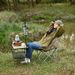 Outdoor Folding Moon Chair Portable Chair Camping Chair Picnic Gear Fishing Small Horse Stool Student Sketching_desvips.com