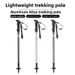 Kuangtu Outdoor Trekking Pole Snap-on Aluminum Alloy Three-section Telescopic Walking Stick Climbing Hiking Equipment_desvips.com