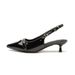 Women's fashion line with black pointy skinny heels fashion bag head high-heeled sandals_desvips.com