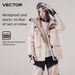 VECTOR Ski Suit Unisex Loose Warm Windproof Waterproof Jacket Abrasion Resistant Snowboard_desvips.com