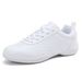 White Cheer Youth Girls Comfortable Cheerleading Dance Shoes Aerobics Sports Sneakers 2326_desvips.com