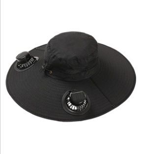 Solar Fan Hat - UPF50+ UV Protection With 3-Speed Cooling Rechargeable Battery & Solar Panel Adjustable Chin Strap Lightweight Summer Sun Hat_desvips.com