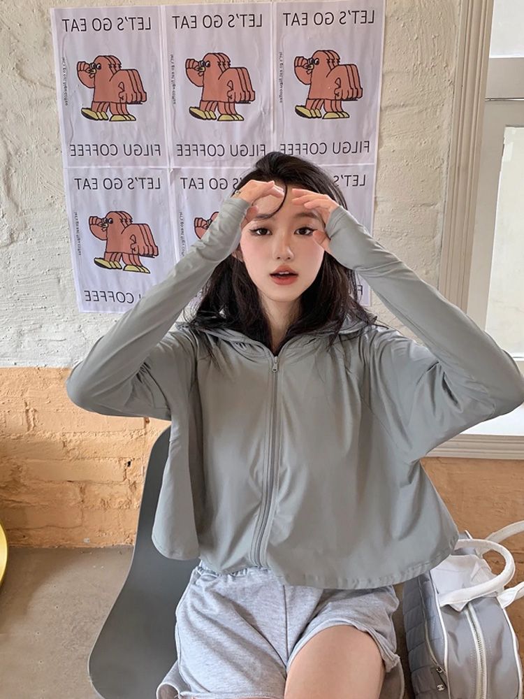 Girls' Sun 2025 New Arrival Summer Thin Ice Silk Breathable Kids Teens Coat UV Protection Sun-Protective Clothing_desvips.com