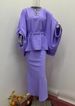Women's Clothing Autumn New Round Neck Bat Sleeve Waist Slim Dress Suit for Women_desvips.com