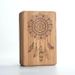 Eco-friendly PE Wood Grain Yoga Block Weighted 420g Optional Printed Pattern With Logo_desvips.com