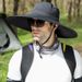 Widened Brim Sun Hat Men's Outdoor Mountaineering Fishing Hat Summer Breathable Sun Protection Breathable Bucket Hat Sun Hat_desvips.com