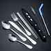 Outdoor Tableware 1010 Stainless Steel Tableware Set 10 Piece Portable Creative Western Tableware Knife, Fork, Spoon And Straw Combination Gift_desvips.com