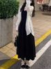 Ankle Plus Size Ladies Flab Hiding Slim Sun-Proof Clothing Long Dress_desvips.com