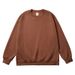 Fall/Winter 2025, 1230 Models, 300g Solid Color Loose-fitting Durable Composite Milk Silk Crew Neck Pullover Sweatshirt_desvips.com