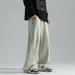 Zhuangji Summer Thin Men's Trendy Wide-Leg High Waist Floor-Length Nine-Point Straight Casual Pants Loose Fit Trousers_desvips.com