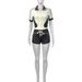 HR25011 European And American Women's Fashion Summer New Slim Fit Double-Piece Top Sports Short Sleeve Shorts Set_desvips.com