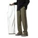 001 Winter Retro Simple Solid Color Three-Proof Fleece-Lined Cargo Men Street Loose Wide-Leg Versatile Sports Outdoor Long_desvips.com