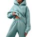 Women's Clothing sweatshirt set solid color casual fashion sports trousers two piece drop shipping_desvips.com