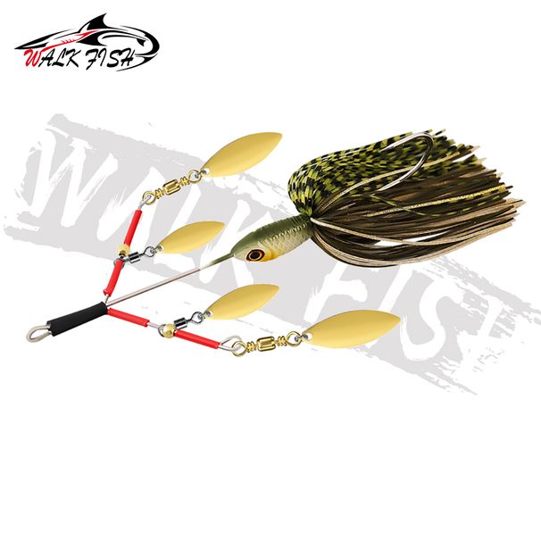 WALK FISH 1Pcs 27g Spinner Lure Wallet Bait Multirota Spinners Spoon Bait For Pike Peche Tackle Metal Sequins Artificial Bait_desvips.com